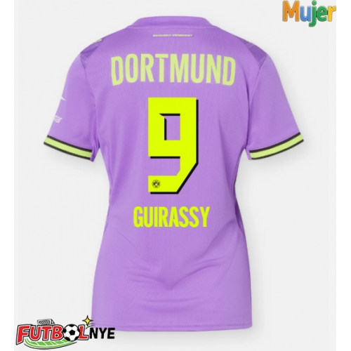 Camiseta Borussia Dortmund Serhou Guirassy #9 Tercera Equipación para mujer 2026-27 manga corta